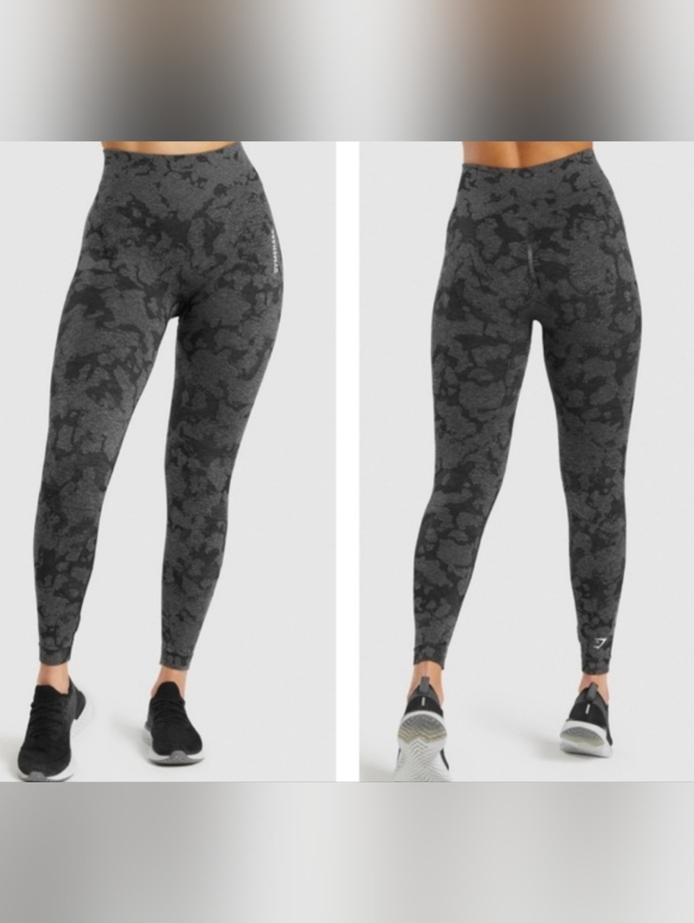 Gymshark Black & Gray Camo Leggings